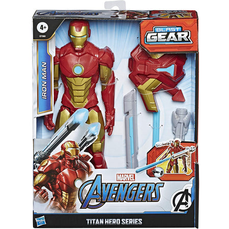 Avengers Iron Man Personaggio Giocattolo Action Figure 30cm e Blaster Titan Hero