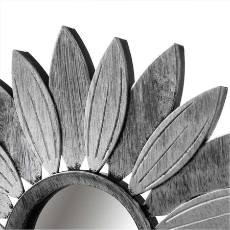 3x Specchi Rotondi da Parete Cornice Specchio Forma Fiore 25cm Design Moderno
