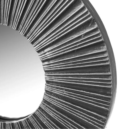 Specchi Rotondi da Parete Cornice Moderna Specchio Forma Rotonda con Righe 25 cm