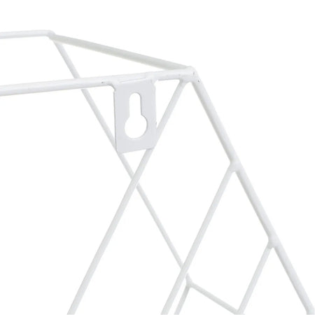 Set 3 Mensole Esagonale da Parete Design Industrial Scaffale Bianco Legno Naturale