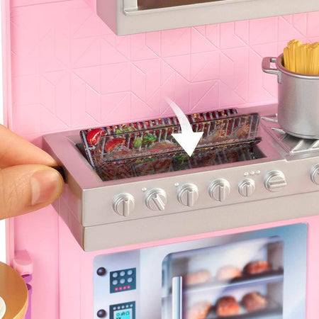 Barbie Playset Il Ristorante con Oltre 30 Accessori da Cucina e 6 Aree da Gioco
