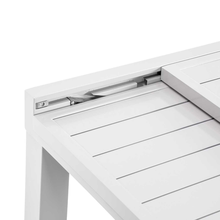 Tavolo alluminio sullivan allungabile bianco cm90x90/180 Vacchetti