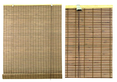 Tapparella bacchetta bambu' noce bordata chiara cm180xh300x12
