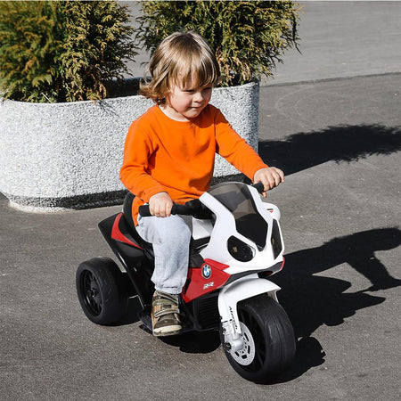Moto Elettrica per Bambini BMW Motocicletta Gioco Luci e Suoni Rosso Idea Regalo