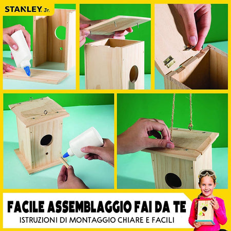 Stanley Jr. Tall Birdhouse Kit Costruzione Casetta Uccelli in Legno Mangiatoia