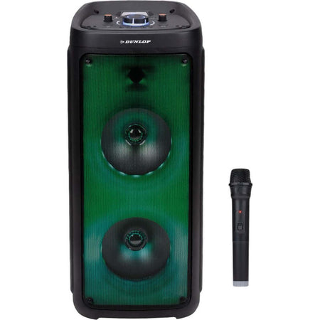 Altoparlante per Feste Dunlop Cassa Wireless Set Karaoke con Microfono e Luce