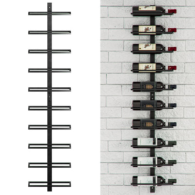 Stand Portabottiglie da Muro Scaffale Capacità 10 Bottiglie Cantinetta Bar Vino