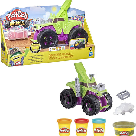 Play-Doh Wheels Monster Truck con Pasta Modellabile Creazione Auto e Accessori