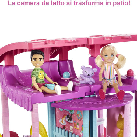 Barbie La Casa dei Giochi di Chelsea per Bambole Trasformabile con Accessori