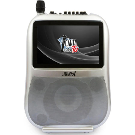 Canta Tu Karaoke PRO Argento Microfono Wireless Effetti Vocali e Display Touch