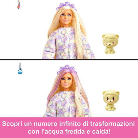 Barbie Cutie Reveal Serie Pigiamini Bambola con Costume da Leone 10 Sorprese 3+