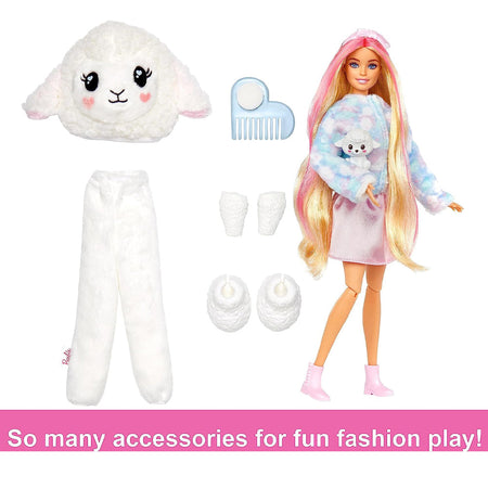 Barbie Cutie Reveal Serie Pigiamini Bambola con Costume da Agnellino 10 Sorprese