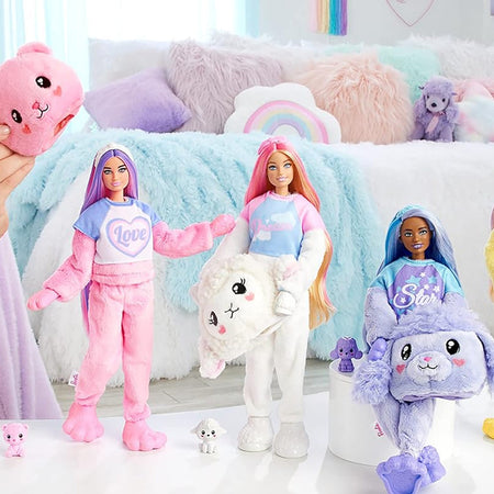 Barbie Cutie Reveal Serie Pigiamini Bambola con Costume da Agnellino 10 Sorprese