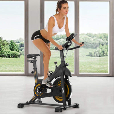 Cyclette Spinning Bike Bici Allenamento Fitness Cardio con Display LCD Bluetooth