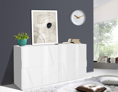 Credenza Ping 160 – 4 ante – Bianco Lucido