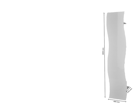 Appendiabito Onda – 40x185,2x26,6cm – Bianco Lucido Tecnos