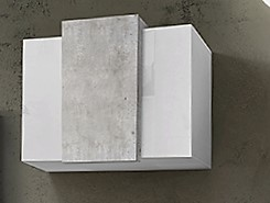 Pensile Coro – 90x65,5x38 – Bianco Lucido e Cemento Tecnos