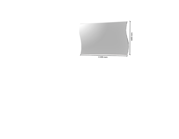 Specchiera Onda – 110x60cm – Bianco Lucido Tecnos