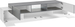 Porta TV New Coro 220 – 2+2 ante con ripiano in vetro – Bianco Lucido/Ardesia