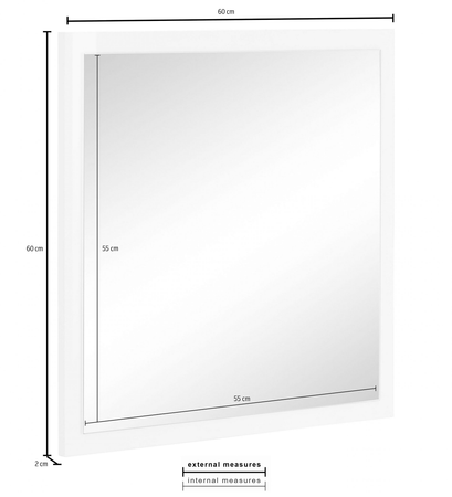 Specchiera Zet – 60x60 – Bianco Lucido Tecnos
