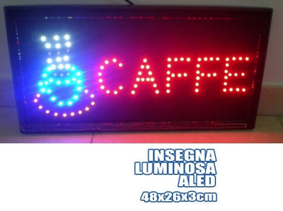 INSEGNA LUMINOSA INSEGNE LUMINOSE A LED CON SCRITTA CAFFE CAFFè CAFFE'  Trade Shop italia - Napoli, Commerciovirtuoso.it