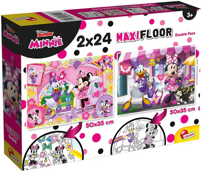 Lisciani Giochi Disney Puzzle Supermaxi 2 x 24 Minnie Mickey & Friends 86597