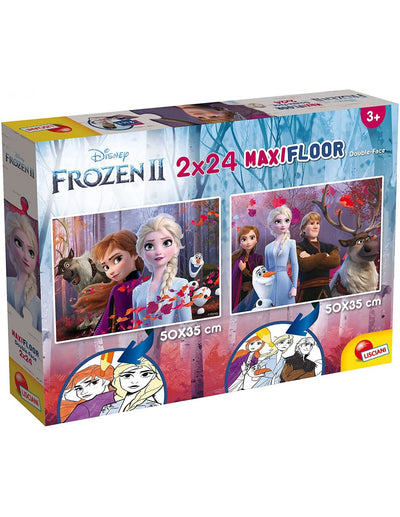 Lisciani Giochi- Disney Puzzle Maxifloor 2 X 24 Frozen