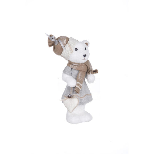 Orsetto Charme girl h 34 cm pupazzo per decorazione natalizia Casa e cucina/Decorazioni per interni/Addobbi e decorazioni per ricorrenze/Decorazioni natalizie/Schiaccianoci MagiediNatale.it - Altamura, Commerciovirtuoso.it