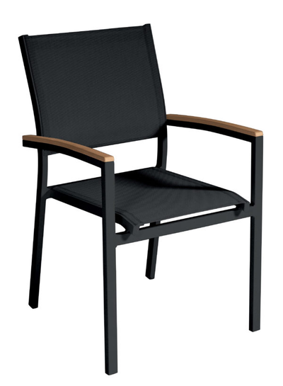Set di due sedie MOIA Volterra con braccioli antracite