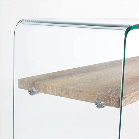 Scrivania moderna "Kenya" da ufficio e cameretta in legno con piedi in vetro temperato 110 cm Casa e cucina/Arredamento/Studio/Scrivanie e postazioni di lavoro/Postazioni di lavoro per computer Decor Space - Altamura, Commerciovirtuoso.it