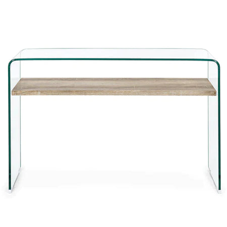 Scrivania moderna "Kenya" da ufficio e cameretta in legno con piedi in vetro temperato 110 cm Casa e cucina/Arredamento/Studio/Scrivanie e postazioni di lavoro/Postazioni di lavoro per computer Decor Space - Altamura, Commerciovirtuoso.it