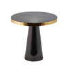 Tavolino Charm rotondo con base a forma di cono color nero e oro lucido da 46 cm Giardino e giardinaggio/Arredamento da giardino e accessori/Tavoli e tavolini/Tavoli standard Decor Space - Altamura, Commerciovirtuoso.it