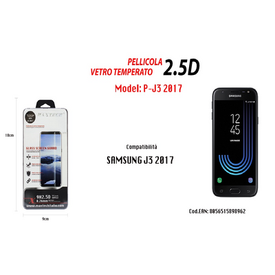 Pellicola Vetro Temperato Per Samsung Galaxy J3 2017 Protezione Display Maxtech P-j3 2017 Pellicole Protettive Trade Shop italia - Napoli, Commerciovirtuoso.it