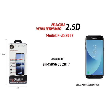 Pellicola Protettiva Display Schermo Vetro Temperato Per Samsung J5 2017 Maxtech P-j5 2017 Pellicole Protettive Trade Shop italia - Napoli, Commerciovirtuoso.it