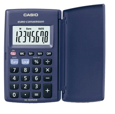 Calcolatrice tascabile HL-820VERA - 8 cifre - blu - Casio Cancelleria e prodotti per ufficio/Elettronica per ufficio/Calcolatrici/Semplici Eurocartuccia - Pavullo, Commerciovirtuoso.it