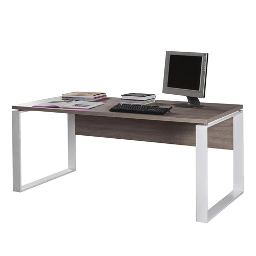Scrivania elegante in legno con piedi in Acciaio da ufficio e stanzetta porta pc Made in Italy Casa e cucina/Arredamento/Studio/Scrivanie e postazioni di lavoro/Postazioni di lavoro per computer Decor Space - Altamura, Commerciovirtuoso.it