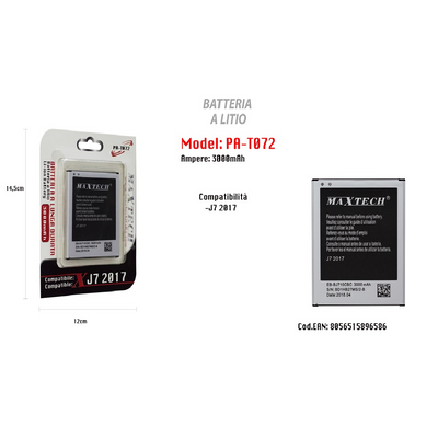 Batteria Lunga Durata Compatibile Con Samsung J7 2017 Maxtech 3000mah Pa-t072 Batterie per Cellulari Trade Shop italia - Napoli, Commerciovirtuoso.it