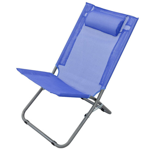 Sedia Alta steel in texilene spiaggina da mare pieghevole blu struttura in metallo Giardino e giardinaggio/Arredamento da giardino e accessori/Poltrone La Zappa - Altamura, Commerciovirtuoso.it