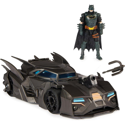 Spin Master DC Comics Crusader Batmobile Playset con Figura di Batman da 10 cm