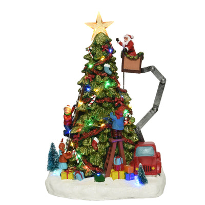 Scena animata a Led Babbo Natale che costruisce l'albero con i Regali, decorazione da 40 cm Casa e cucina/Decorazioni per interni/Addobbi e decorazioni per ricorrenze/Decorazioni natalizie/Oggettistica MagiediNatale.it - Altamura, Commerciovirtuoso.it
