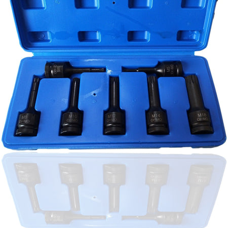 KIT 7 PZ CHIAVI BUSSOLA AD IMPATTO 1/2" TORX M5 - M18 PER AVVITATORE PNEUMATICO Fai da te/Utensili elettrici e a mano/Utensili a mano/Chiavi e chiavi inglesi/Chiavi esagonali Trade Shop italia - Napoli, Commerciovirtuoso.it