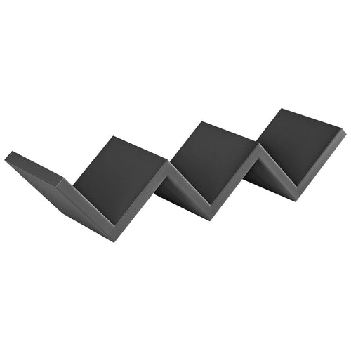 Mensola in legno Zig Zag da parete design moderno con fissaggio a scomparsa Casa e cucina/Organizzazione interni/Porta oggetti cassetti e scaffali/Mensole da muro Decor Space - Altamura, Commerciovirtuoso.it