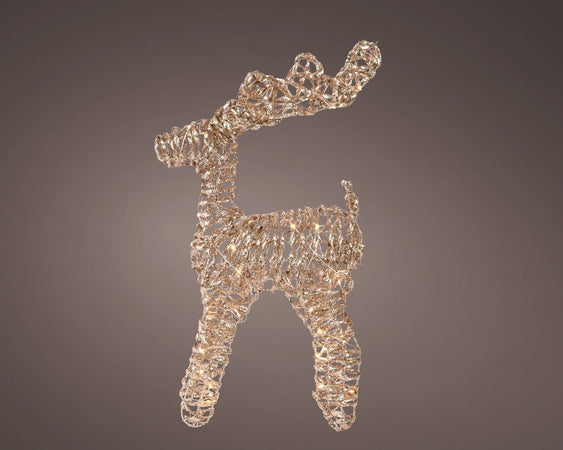 Decorazione natalizia "Renna" 3D con led bianco caldo per uso interno Casa e cucina/Decorazioni per interni/Addobbi e decorazioni per ricorrenze/Decorazioni natalizie/Oggettistica MagiediNatale.it - Altamura, Commerciovirtuoso.it