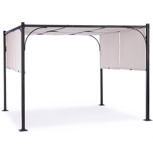 Gazebo moderno per giardino e veranda Slide, pergolato scorrevole di design 3 x 3 mt Giardino e giardinaggio/Arredamento da giardino e accessori/Ombrelloni tende e tettucci parasole/Gazebo Decor Space - Altamura, Commerciovirtuoso.it