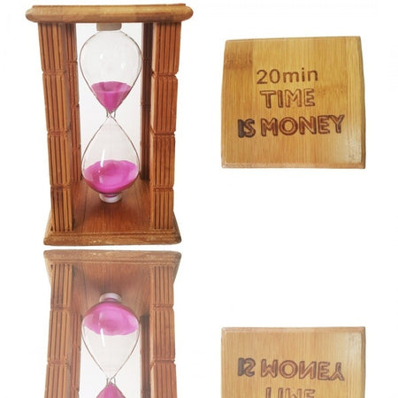 Clessidra Timer 20 Minuti A Sabbia Orologio "time Is Money" Legno Hourglass Statuine Trade Shop italia - Napoli, Commerciovirtuoso.it