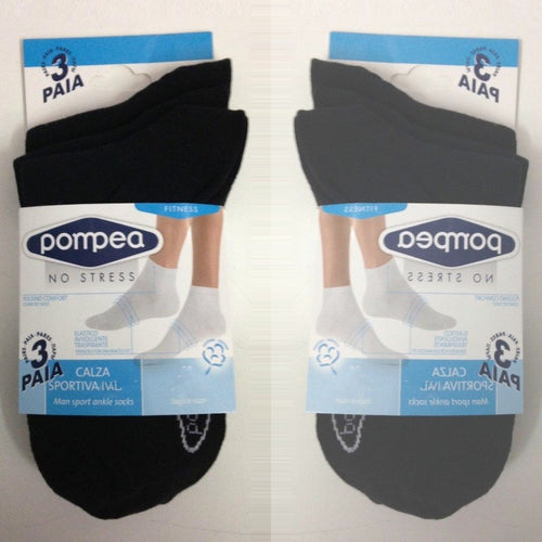 3 Paia Nero 43/46 Calze Calzetti Calzini pompea Cotone Donna Uomo Calzino Intimo Uomo > Calzini Trade Shop italia - Napoli, Commerciovirtuoso.it