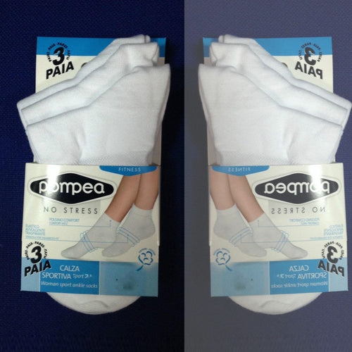 3 Paia Bianco 39/42 Calze Calzetti Calzini pompea Cotone Donna Uomo Calzino Intimo Uomo > Calzini Trade Shop italia - Napoli, Commerciovirtuoso.it