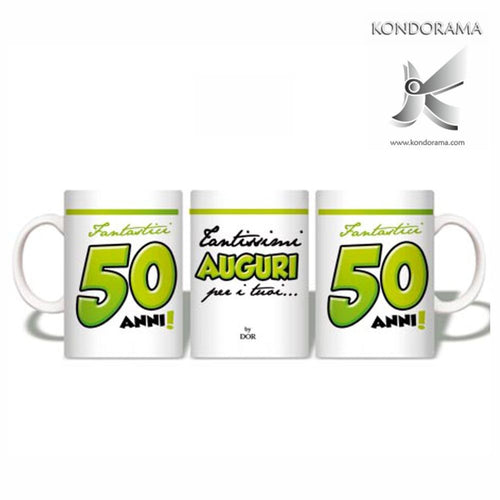 Tazza Compleanno tantissimi Auguri Per I Tuoi 50 Anni Idea Regalo Per 50 Anni Tazza Da Caffè E Tè Casa e cucina/Stoviglie/Piatti ciotole e vassoi/Tazze e piattini/Tazze e tazzine da caffè Kondorama - Martinsicuro, Commerciovirtuoso.it