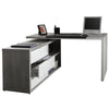 Scrivania angolare con cassettiera color cemento e bianco laccato da ufficio 150 cm Made in Italy Casa e cucina/Arredamento/Studio/Scrivanie e postazioni di lavoro/Scrivanie Decor Space - Altamura, Commerciovirtuoso.it
