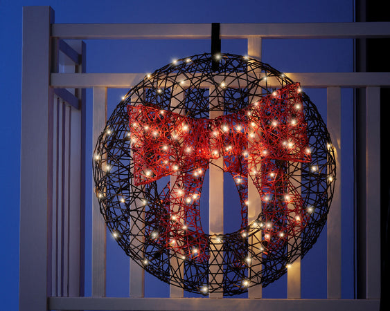 Ghirlanda natalizia rotonda illuminata a LED luce calda, decorazione da 78 cm Casa e cucina/Decorazioni per interni/Addobbi e decorazioni per ricorrenze/Decorazioni natalizie/Orpelli e festoni MagiediNatale.it - Altamura, Commerciovirtuoso.it